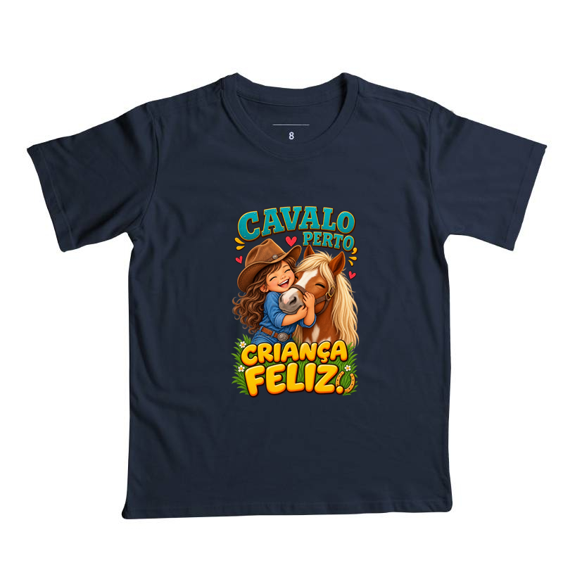 Cavalo perto, criança feliz. - Imagem 5