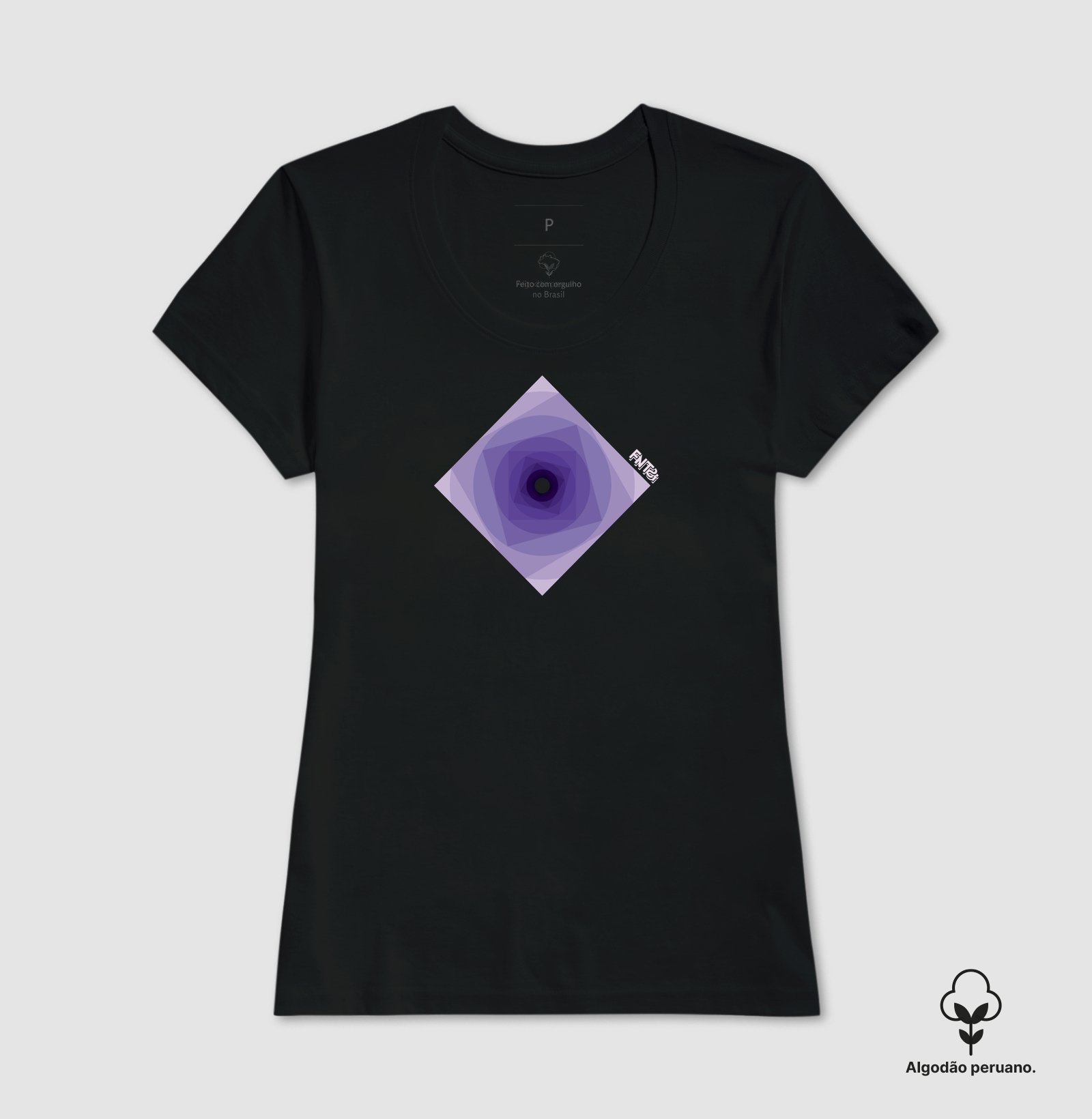 T-SHIRT "INFINITA FANTASIA" / ROXO MINIMAL (ALGODÃO PERUANO)