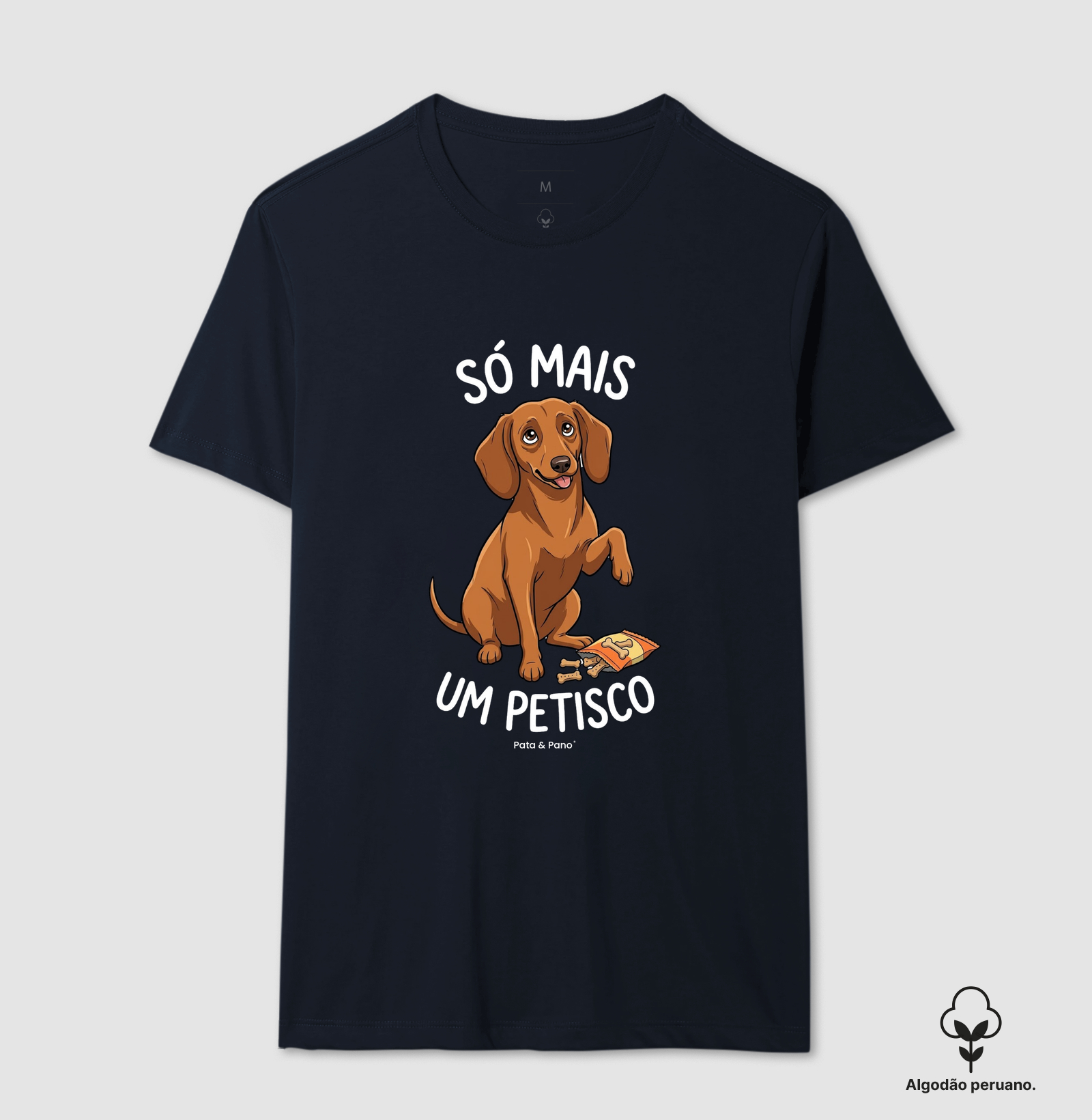 CAMISETA ALGODÃO PERUANO DACHSHUND SALSICHA PETISCO - Imagem 3