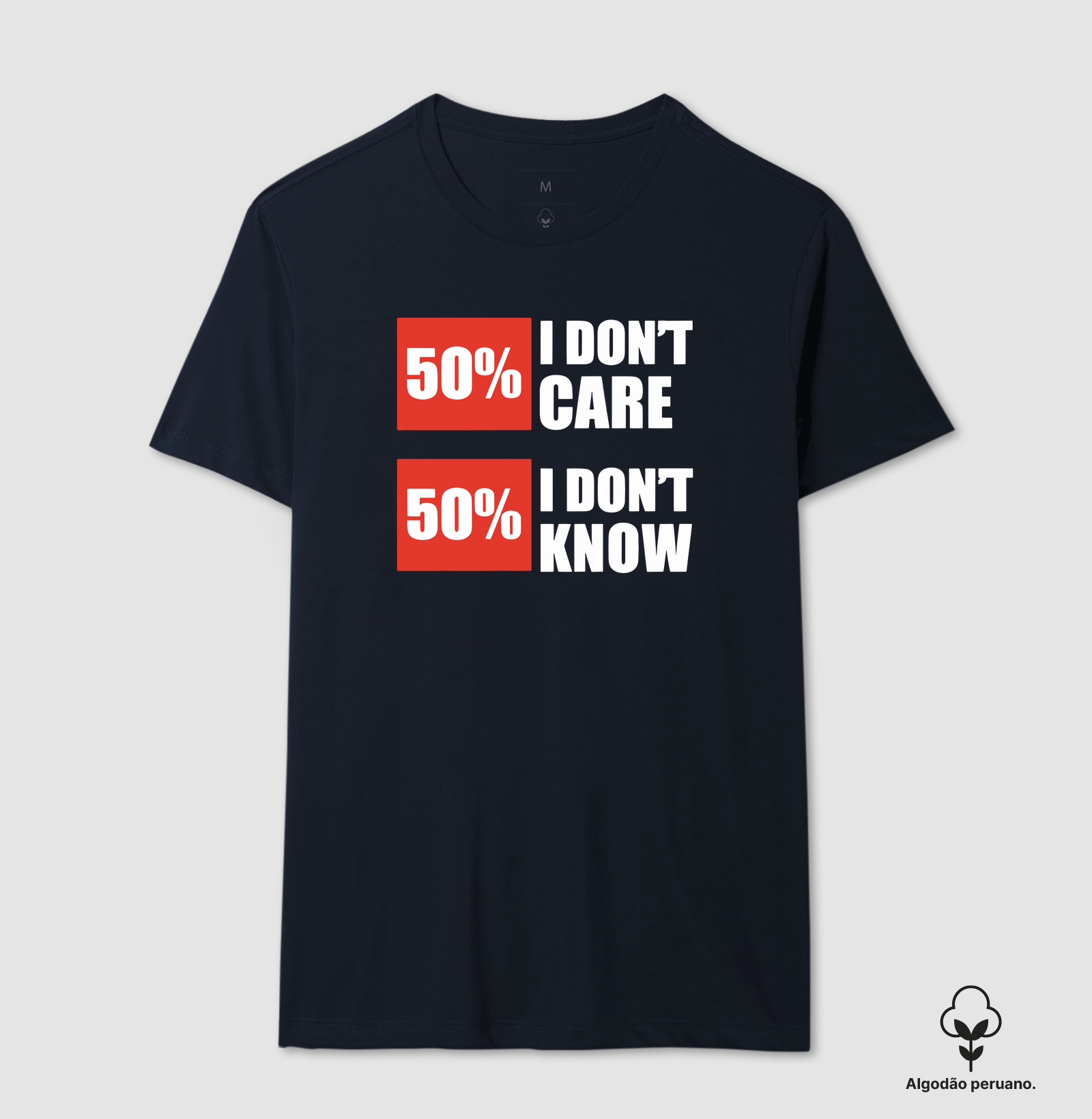 Camiseta Algodão Peruano Estou Meio a Meio - Imagem 4