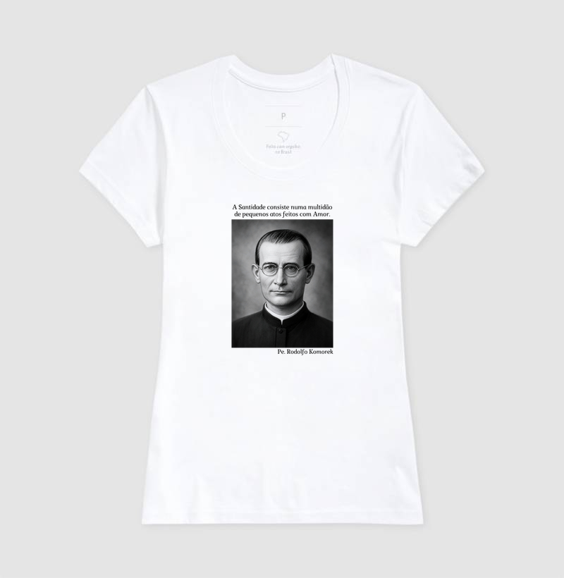 Camiseta Pe. Rodolfo Komorek (Preto e Branco) - Imagem 5