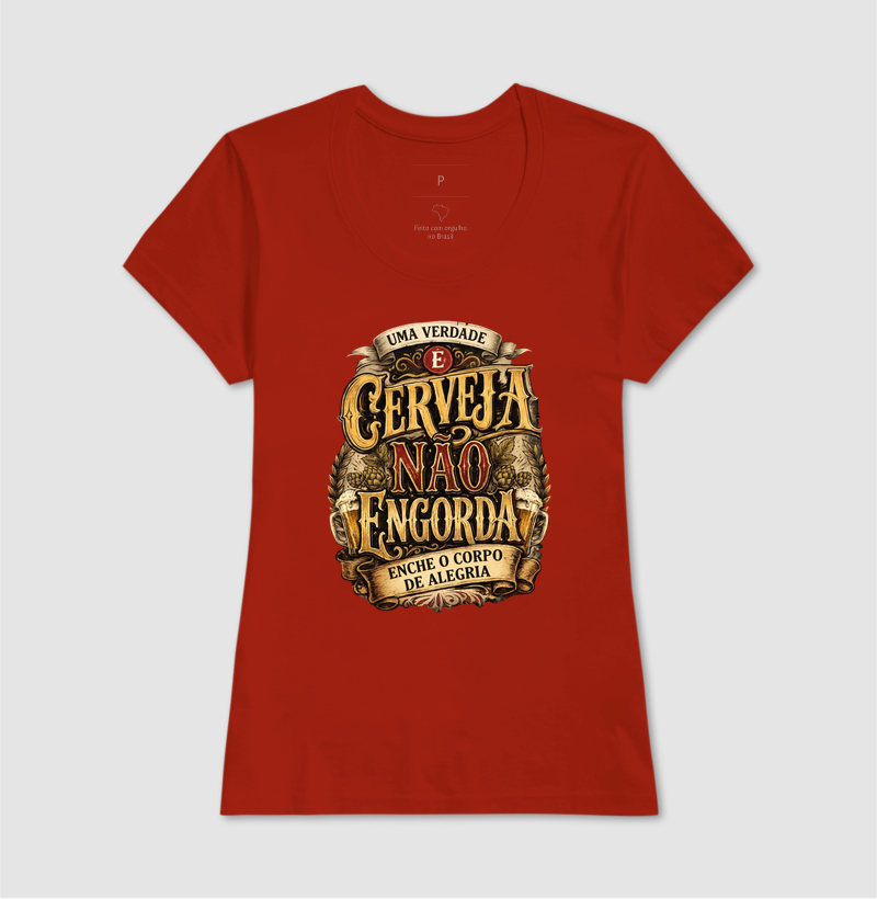 Cerveja Não Engorda | Camiseta Lúpulo e Alegria Vintage - Imagem 9
