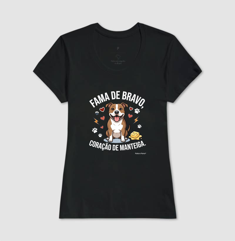CAMISETA PITBULL FAMA DE BRAVO - Imagem 3