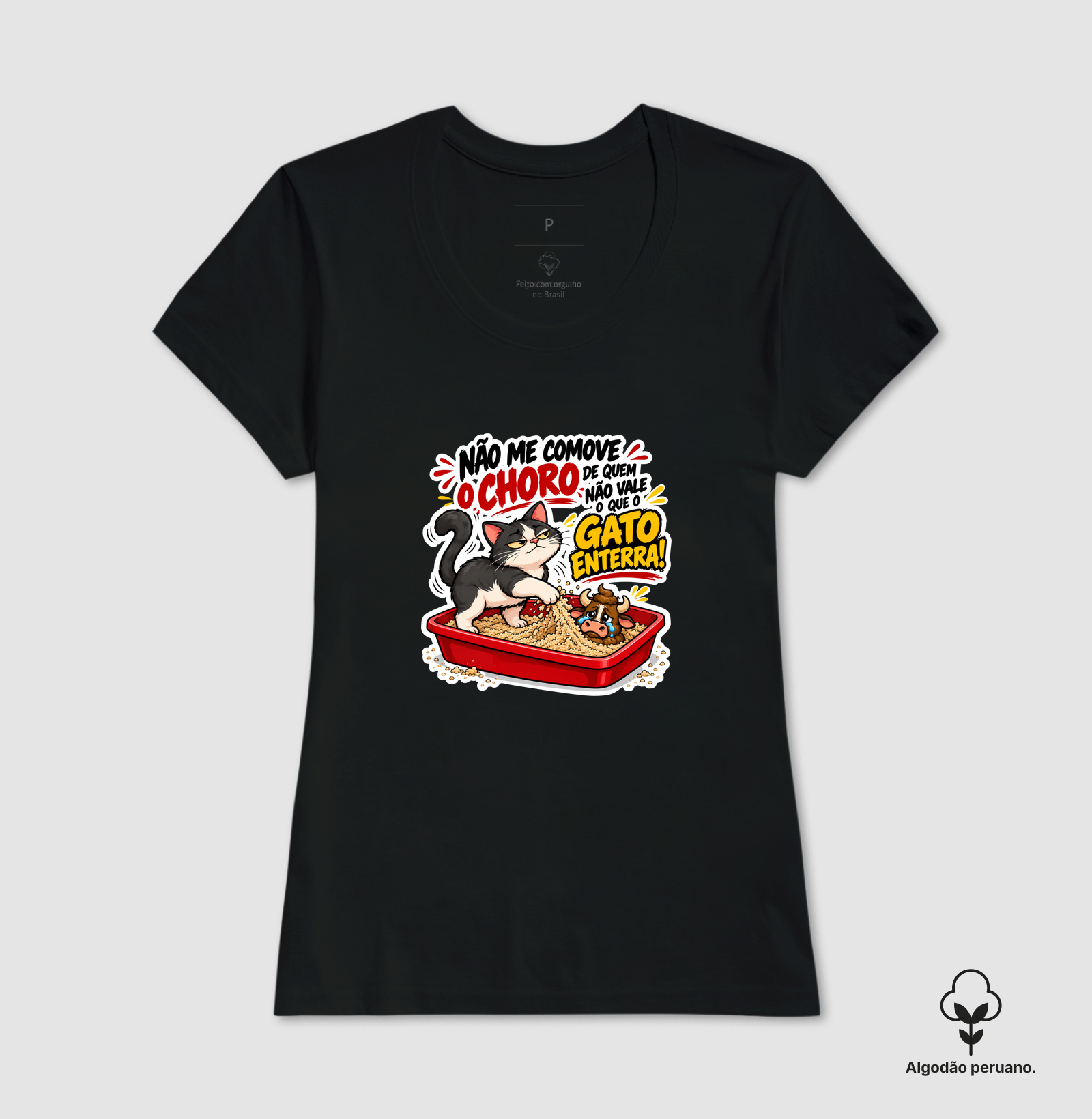 Camiseta Gato Poop em Algodão - Imagem 5