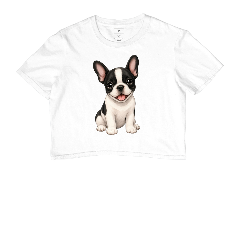 Bulldog (Buldogue) Francês Preto e Branco - Desenho Animado - Imagem 3