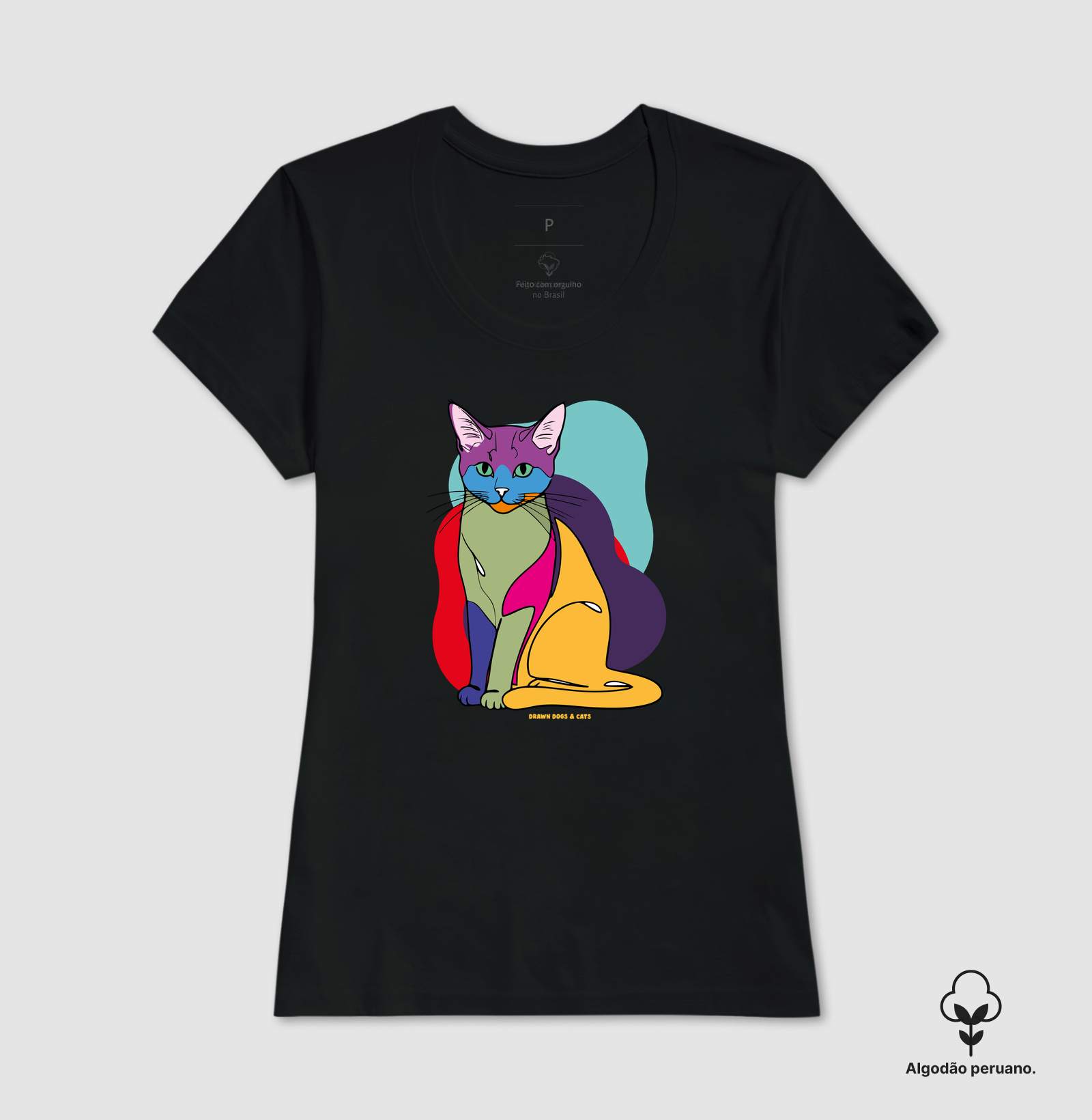 Gato e fundo coloridos - Imagem 3