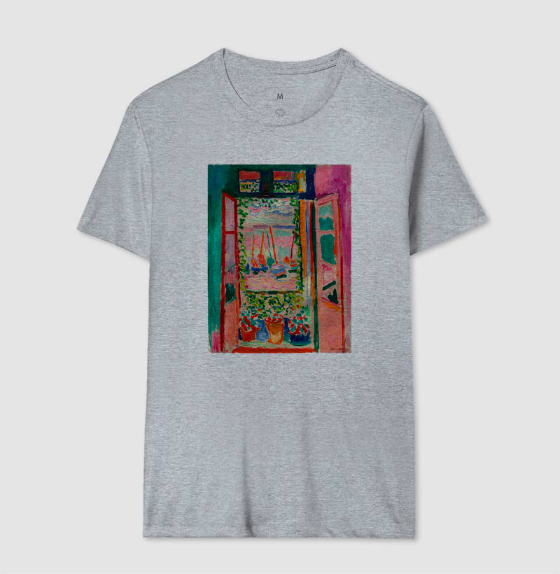 Camiseta Pintura Fauvista A Janela Aberta Matisse  - Imagem 8