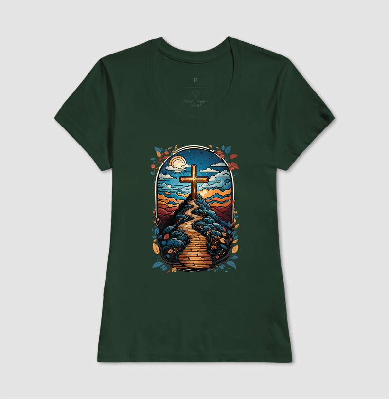 Camiseta Feminina Caminho da Cruz - Imagem 7