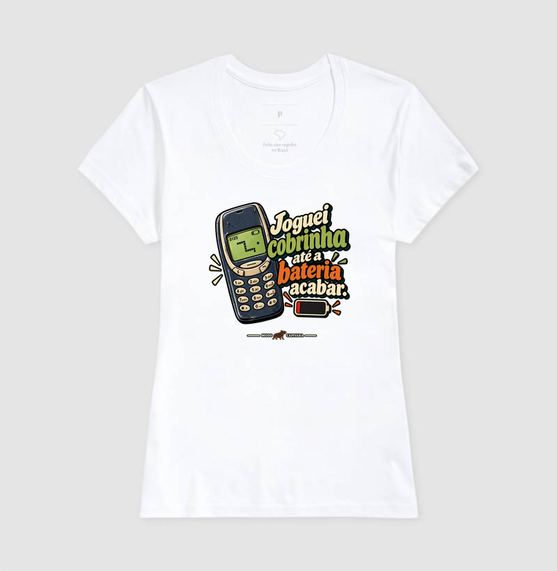 JOGUEI COBRINHA ATÉ A BATERIA ACABAR - Modo capivara - Camiseta - Imagem 7