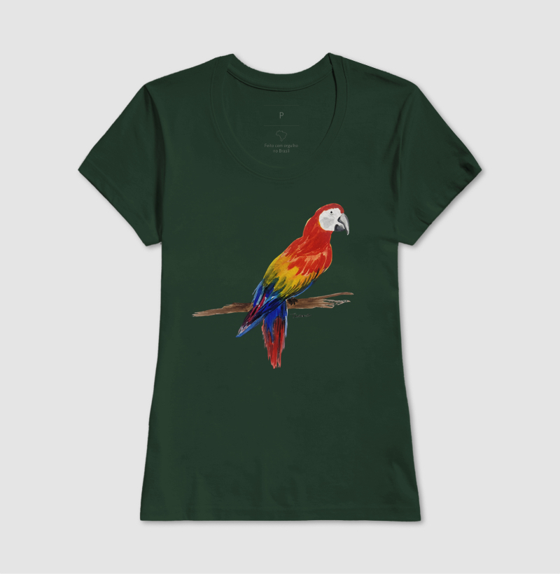 Camiseta Arara-Vermelha – Aves do Brasil - Imagem 13