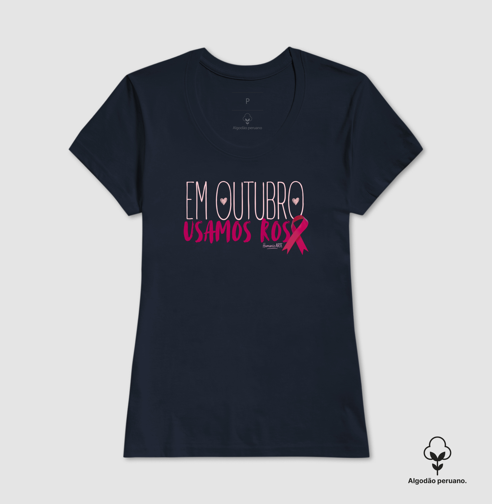 Em Outubro, Usamos ROSA 🩷 Algodão Peruano - Imagem 9