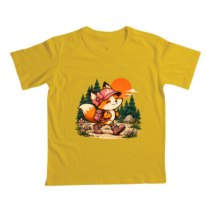 Camiseta Infantil | Raposinha Trilheira Rosa 🦊 - Imagem 6