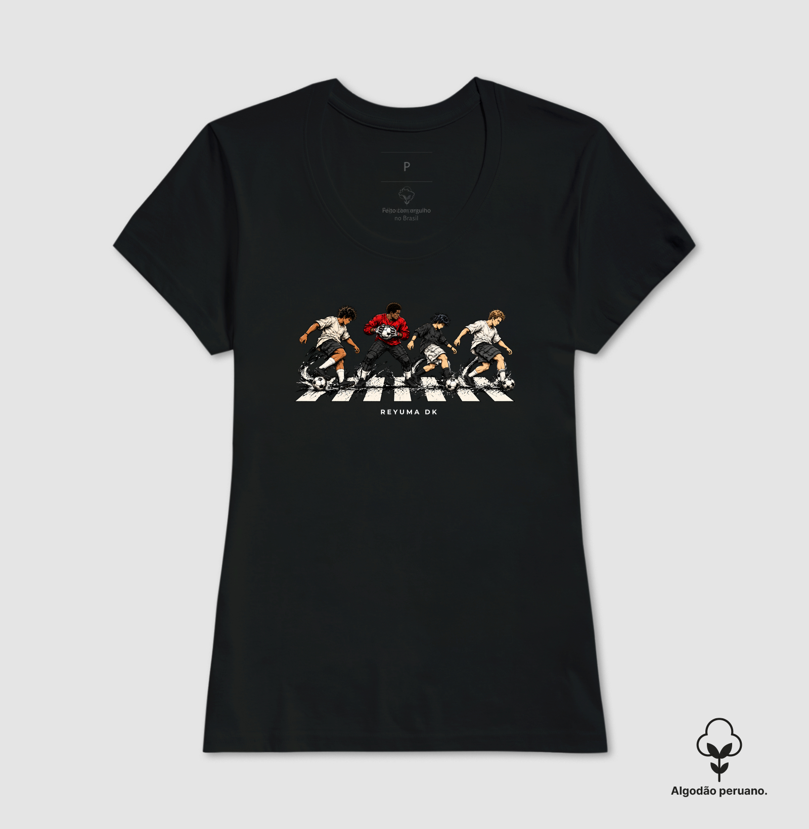 "Futebol Sem Fronteiras" - Futebol - Camiseta Algodão Peruano Masculina, Feminina e Babylook - Imagem 6