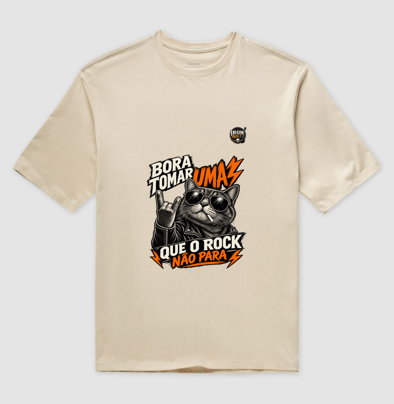 Camiseta Rock Cat – Estampa Gato Rockeiro de Óculos e Jaqueta - Imagem 3