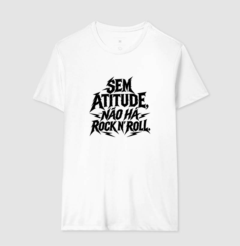 Camiseta Sem atitude, não há rock n' roll - Imagem 4