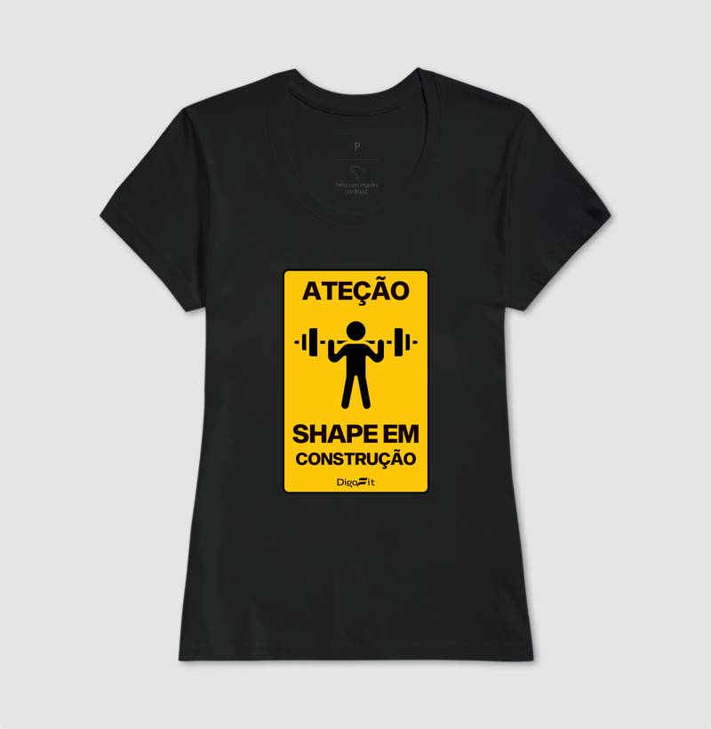 CAMISETA ACADEMIA SHAPE EM CONSTRUÇÃO - Imagem 3