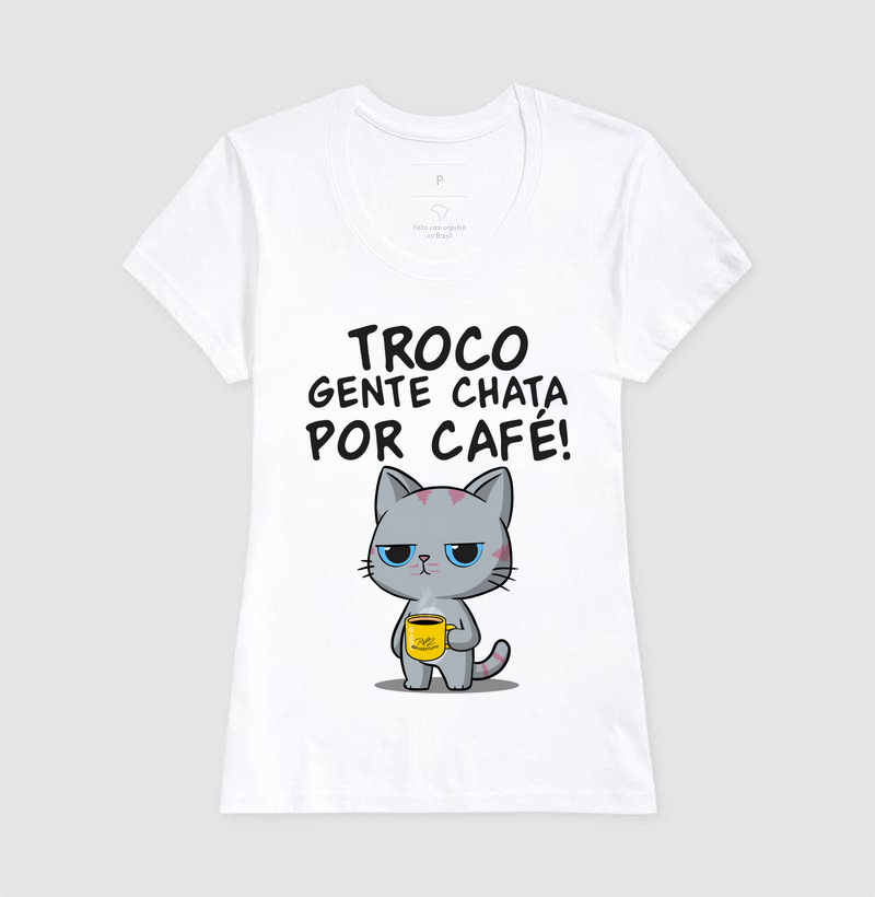 Camiseta Gato Sincero Café - Imagem 5