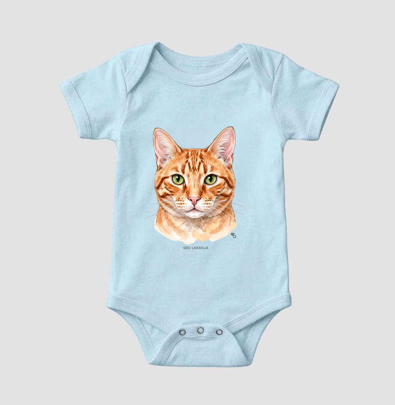 Gatos - SRD Laranja - Body Infantil - Imagem 6