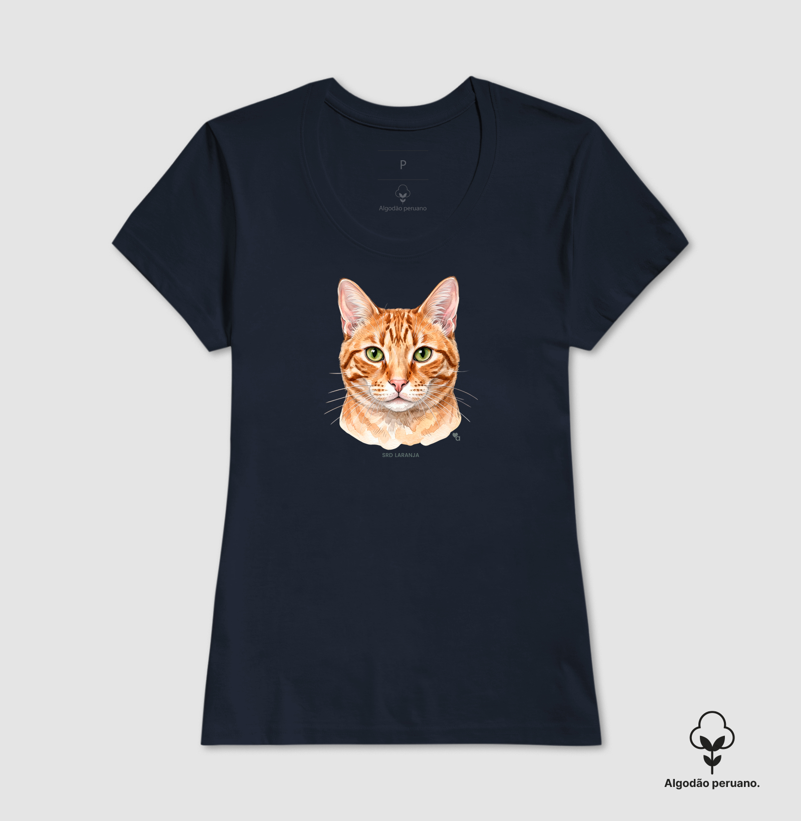 Gatos - SRD Laranja - Algodão Peruano - Imagem 9