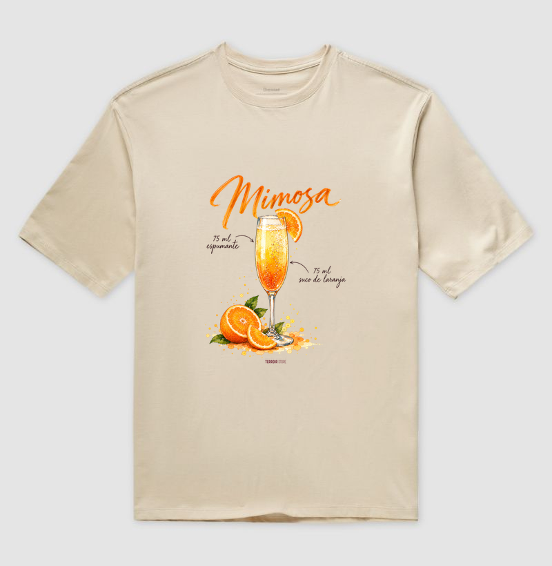 Camiseta Oversized Mimosa – Drink com Espumante e Suco de Laranja - Imagem 3