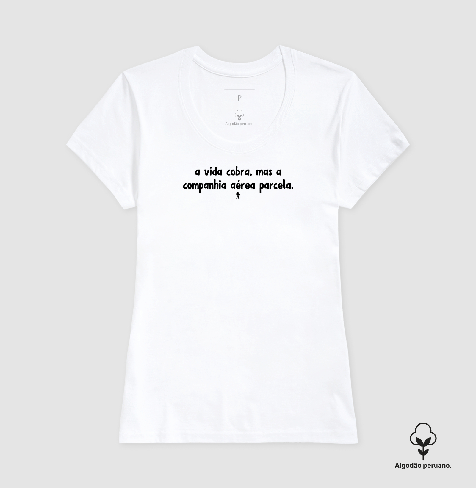 Camiseta A Vida Cobra mas a Companhia Aerea Parcela | Humor Viagem Tipografia | Colecao Viciados em Viagem - Imagem 5