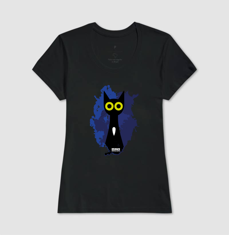 Gato preto com fundo azul - Imagem 5