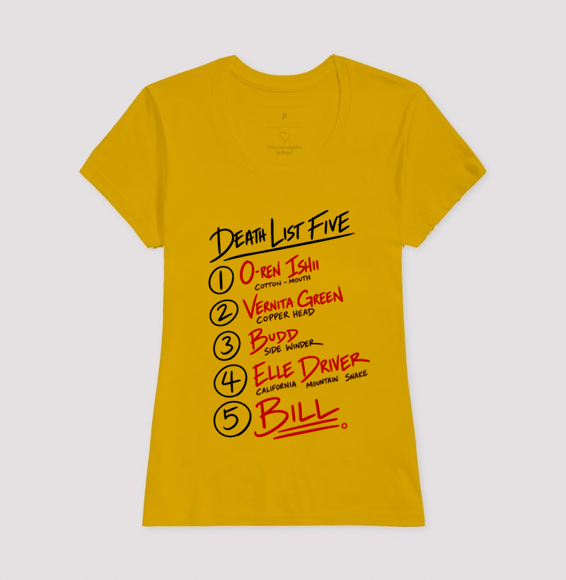 Camiseta Kill Bill – Death List Five - Imagem 7