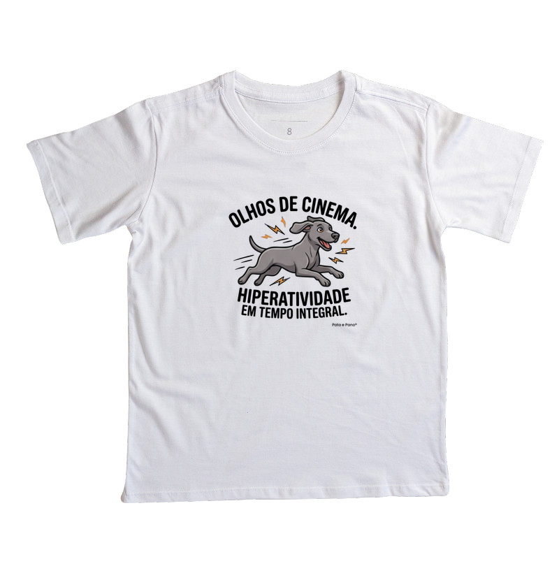 CAMISETA INFANTIL WEIMANARER OLHOS DE CINEMA - Imagem 4