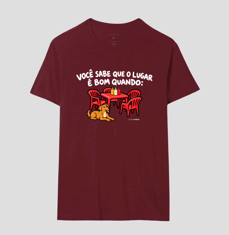 Camiseta Você Sabe Que o Lugar É Bom Quando - Imagem 17