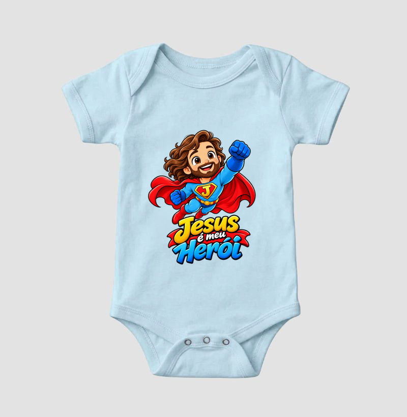 Camiseta Infantil Jesus é Meu Herói - Imagem 4