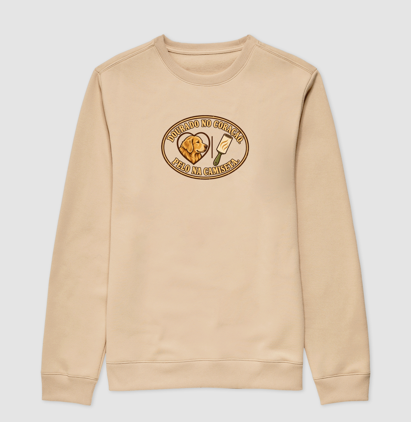 Dourado no coração. Pelo na camiseta. - Imagem 3