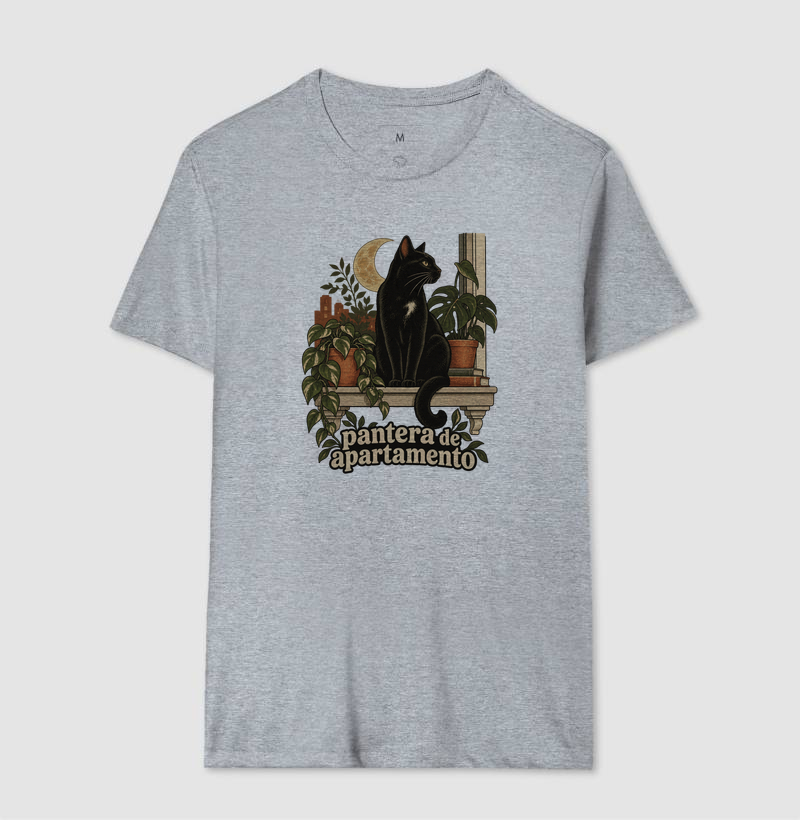 Camiseta Gato Preto "pantera de apartamento" | Pelo & Pano - Imagem 8