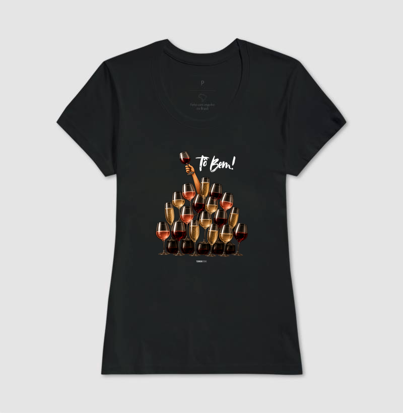 Camiseta Vinho - Tô Bem! - Taças - Imagem 3
