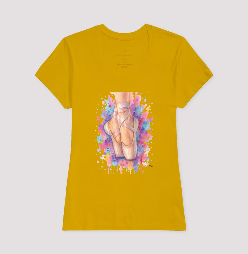 Camiseta Algodão Premium - Bailarina Aquarela  - Imagem 15