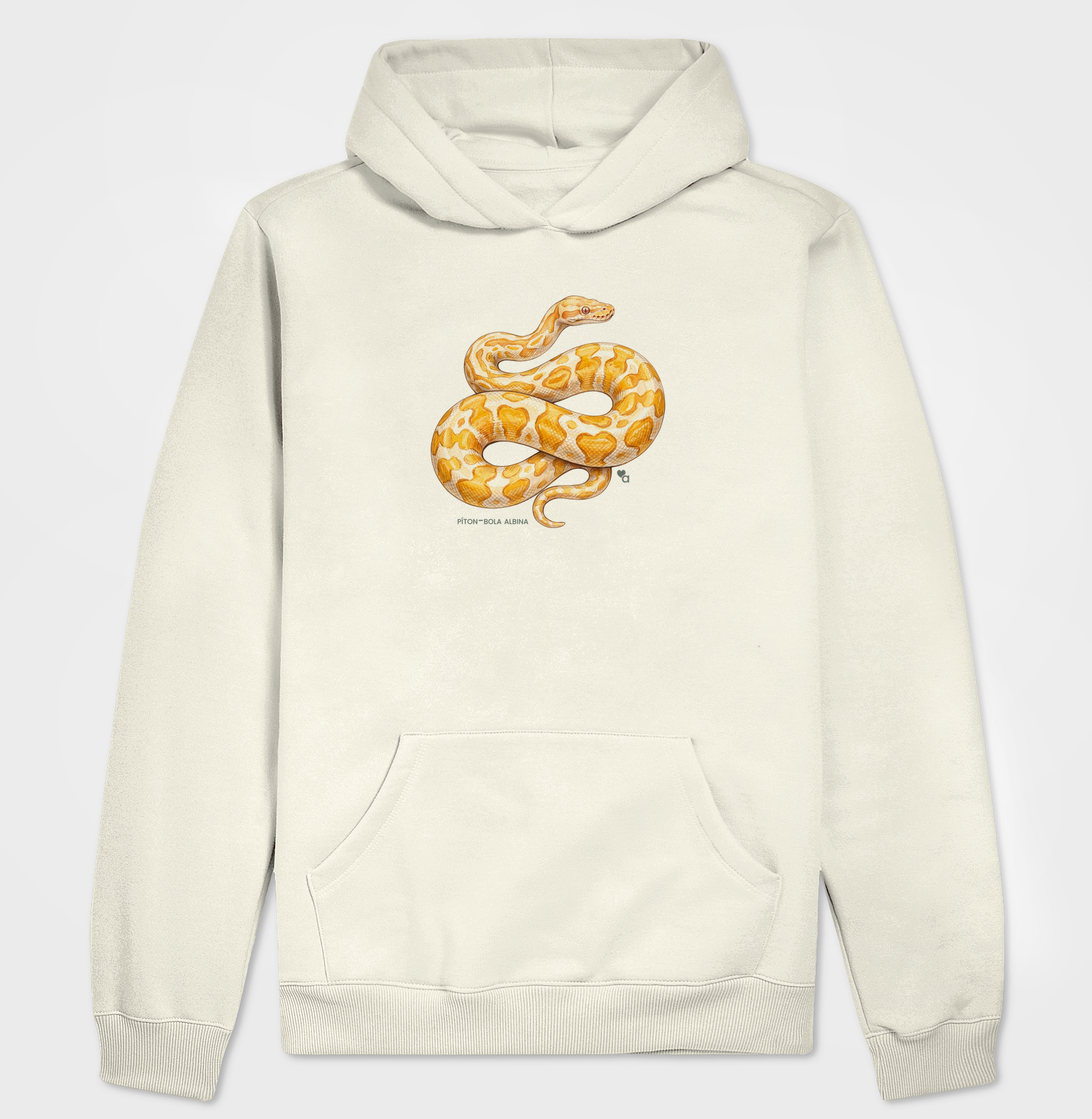Répteis - Píton-bola albina - Moletom Hoodie - Imagem 5