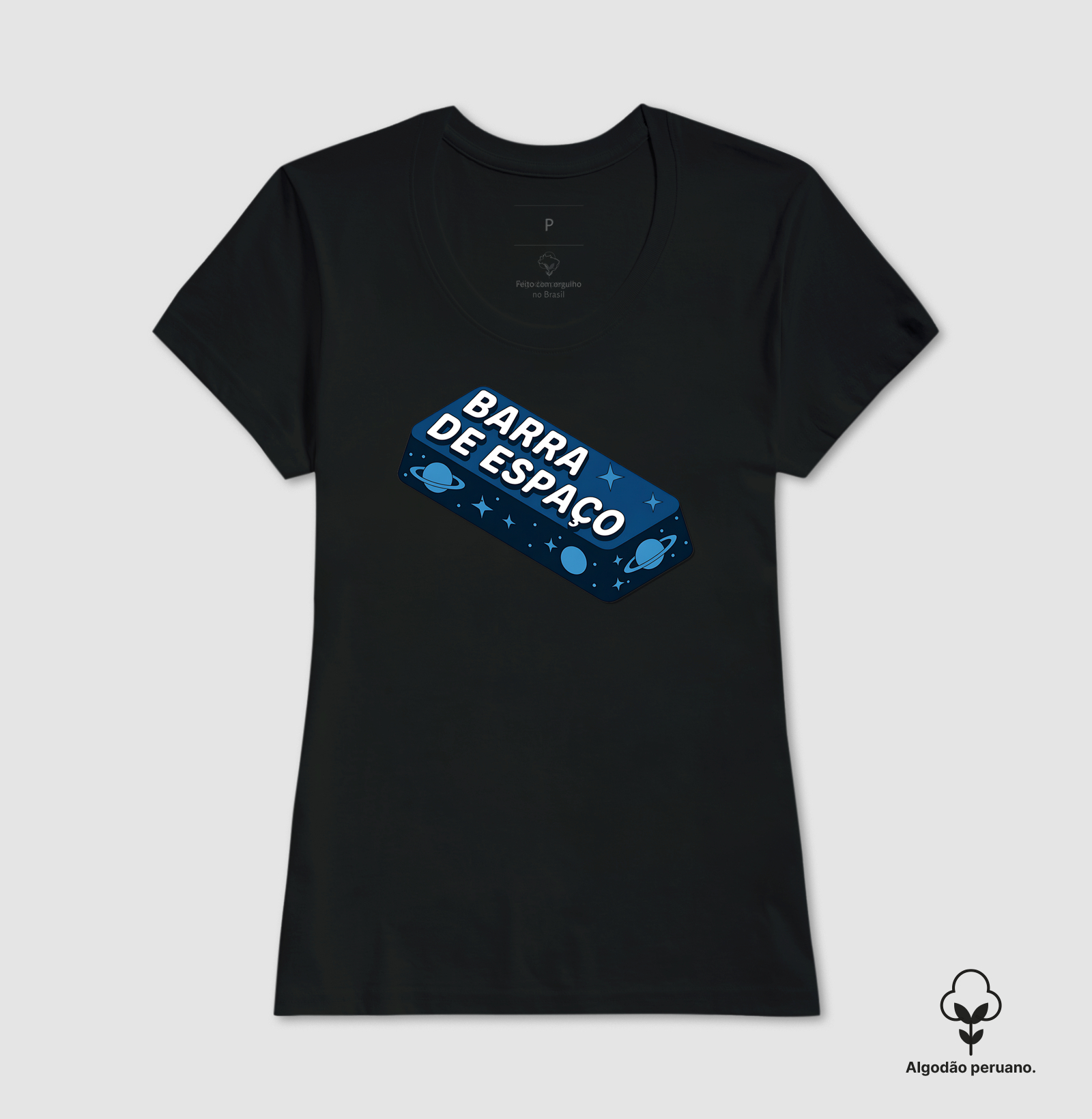 Camiseta Algodão Peruano Barra de Espaço - Imagem 2