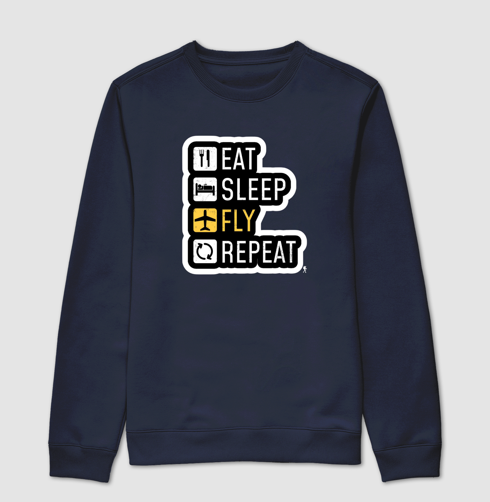 Camiseta Eat Sleep Fly Repeat | Rotina do Viajante Viciado | Colecao Viciados em Viagem - Imagem 5