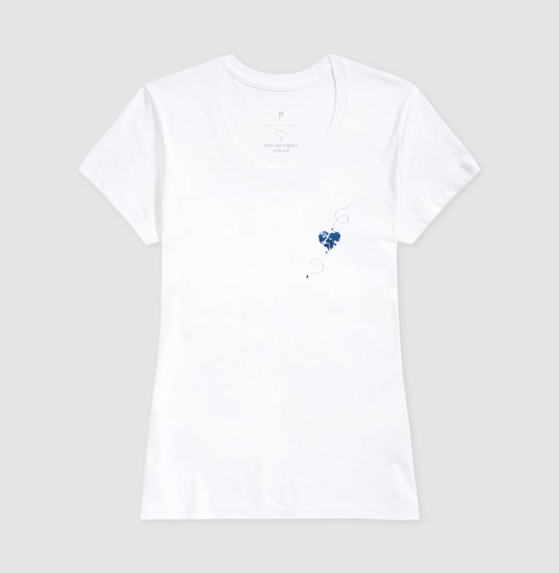 Camiseta Mapa Mundi Coracao Dourado | Amor pelo Mundo Viagem | Excursionista - Imagem 8