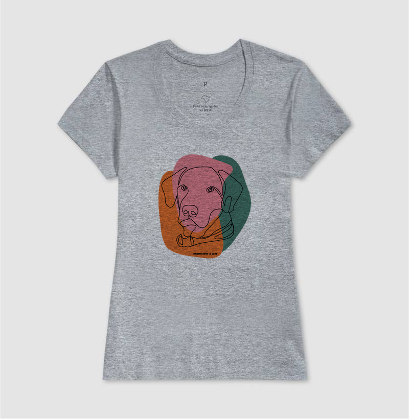 Cachorro de linhas e fundo rosa, verde e laranja - Imagem 10