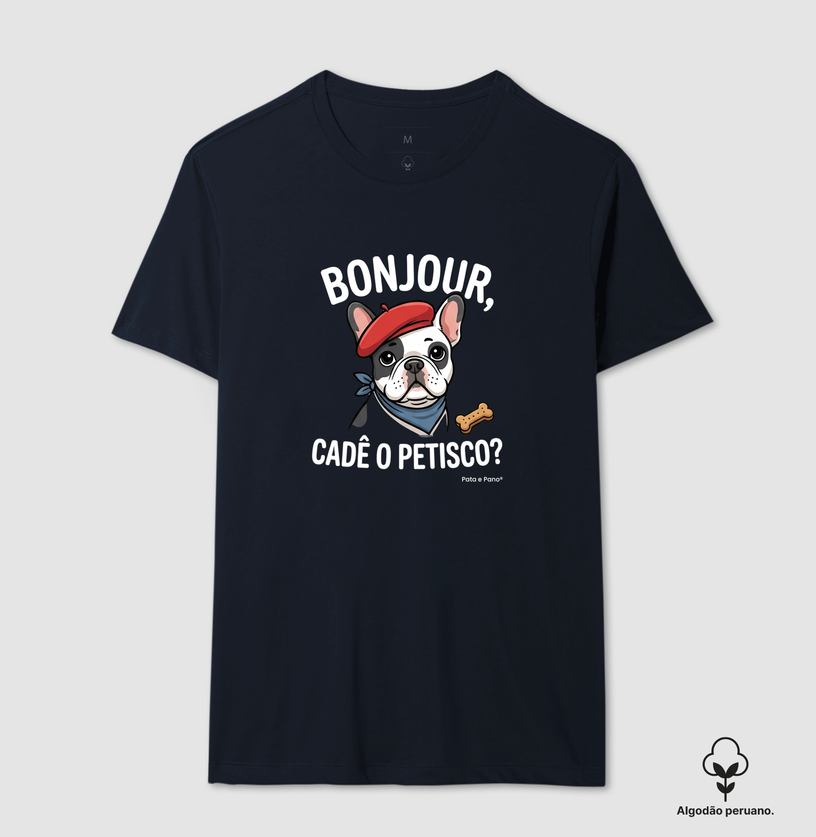 CAMISETA ALGODÃO PERUANO BULDOGUE FRANCÊS BONJOUR - Imagem 5