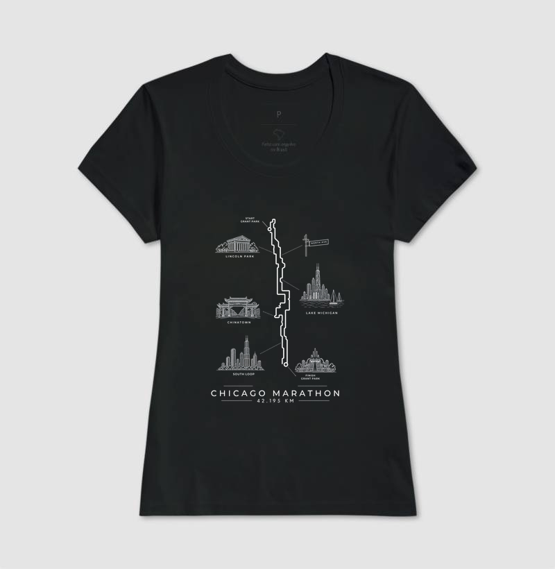 Camiseta Maratona - Percurso Maratona de Chicago - Imagem 3