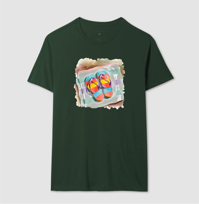 Camiseta Algodão Premium - Chinelos de Verão  - Imagem 10