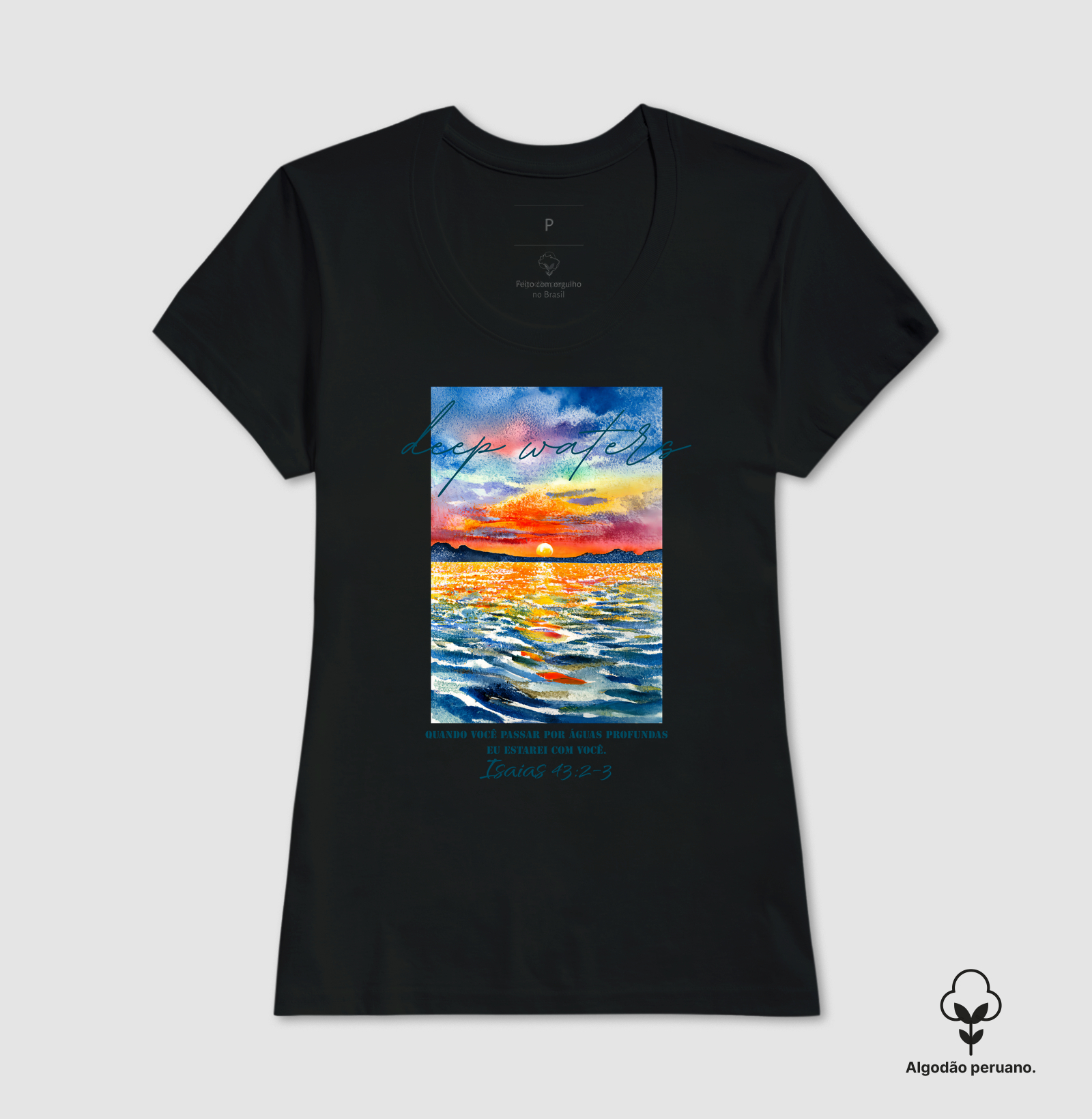 Camiseta Fem. Algodão Peruano Deep Waters - Imagem 2