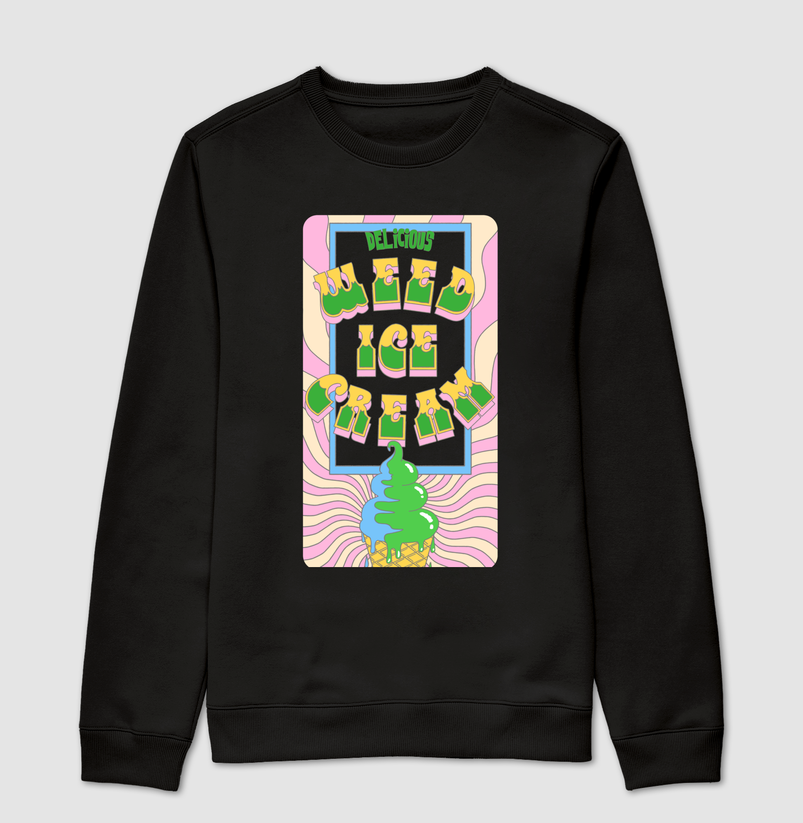 Weed Ice Cream Moletom Premium 