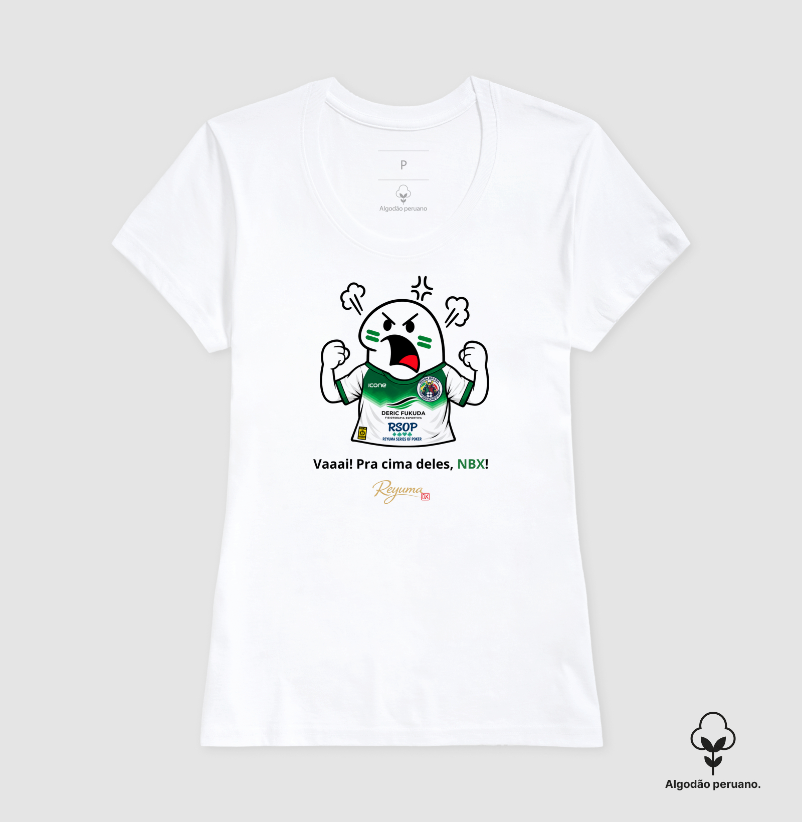 Camiseta Masculina, Feminina, Babylook e Unissex de Algodão Peruano Futebol "Vai! Corre! Pra cima, NBX!"  - Imagem 8