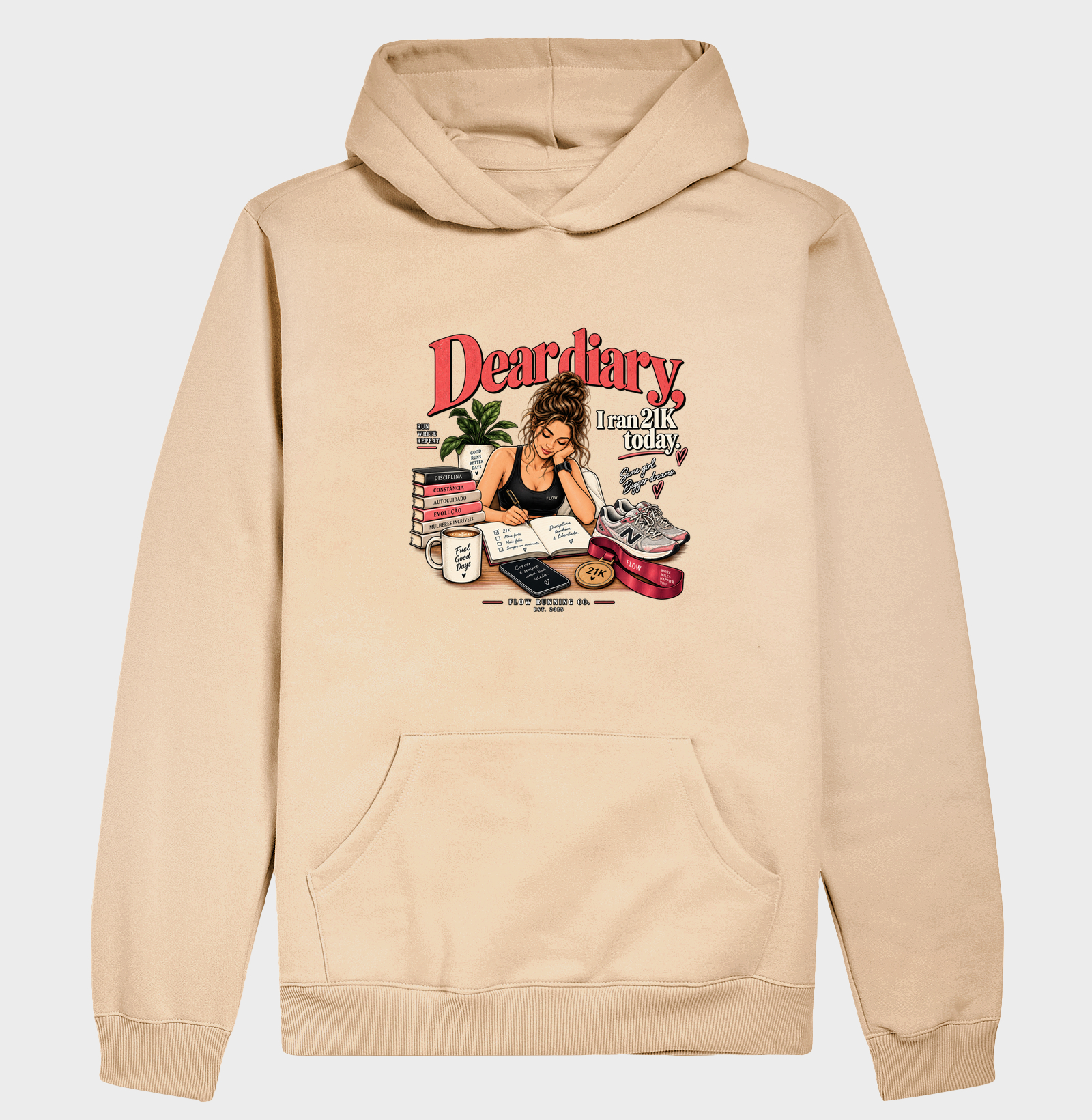 Hoodie Moletom Corrida - Dear Diary, I Ran 21k Today - Imagem 5