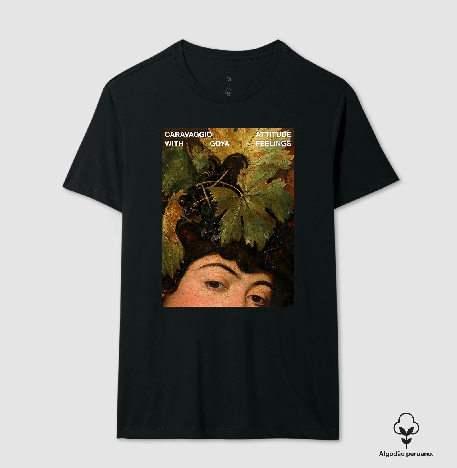 Camiseta Algodão Peruano Caravaggio Baco Attitude Feelings - Imagem 3