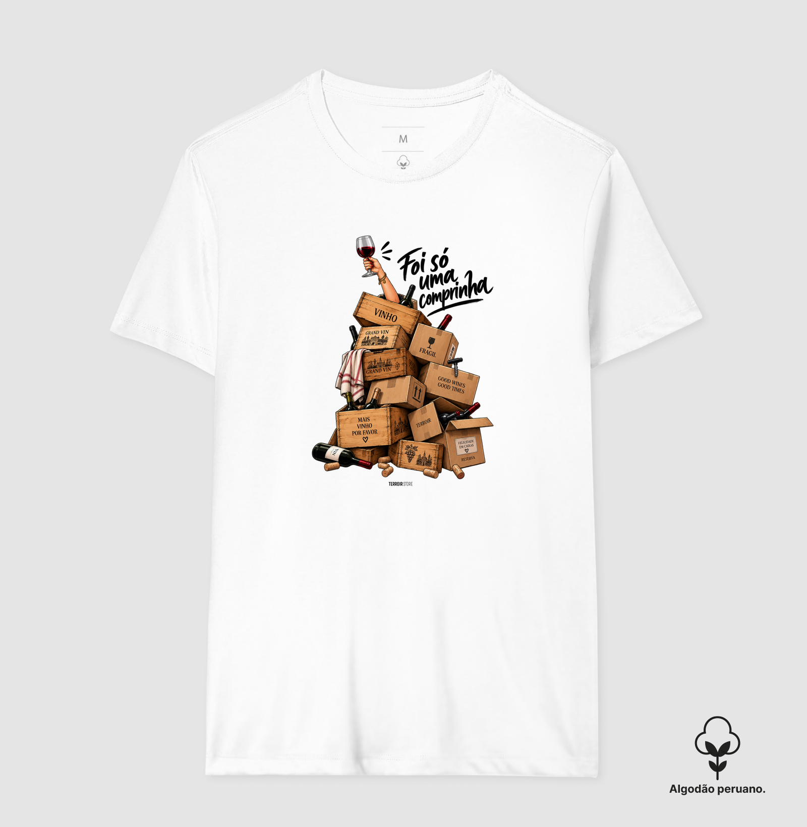 Camiseta “Mais Vinho Por Favor” – Wine Lifestyle Premium - Imagem 5