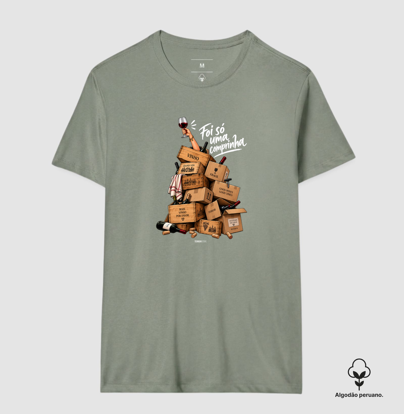 Camiseta “Mais Vinho Por Favor” – Wine Lifestyle Premium - Imagem 6