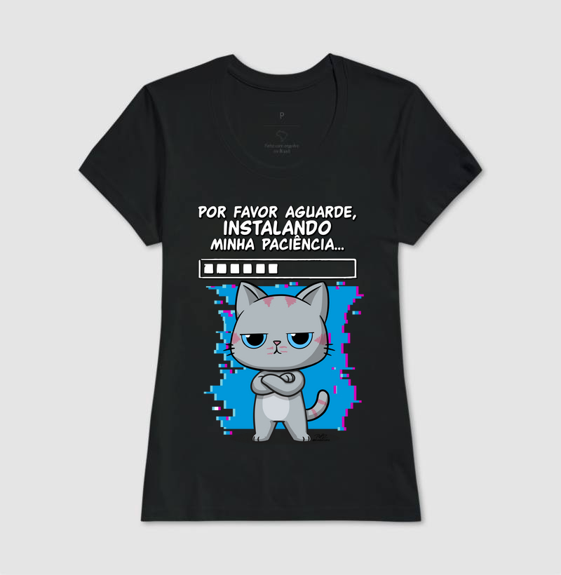 Camiseta Gato Sincero Paciência - Imagem 3